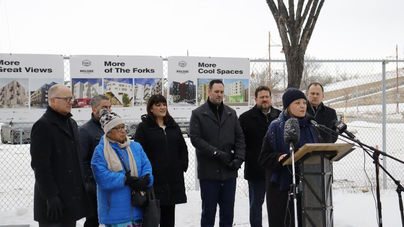 A woman speaking to a crowd.