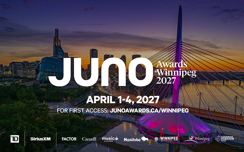 JUNO Awards - Save the date - April 1-4, 2027