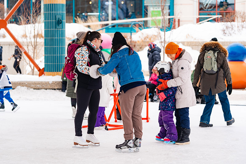 Learning to skate at The Forks
